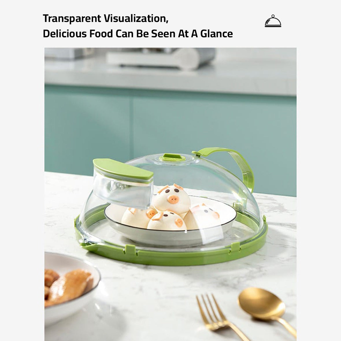 Microwave Oven Splatter Cover Used to Cover Food.