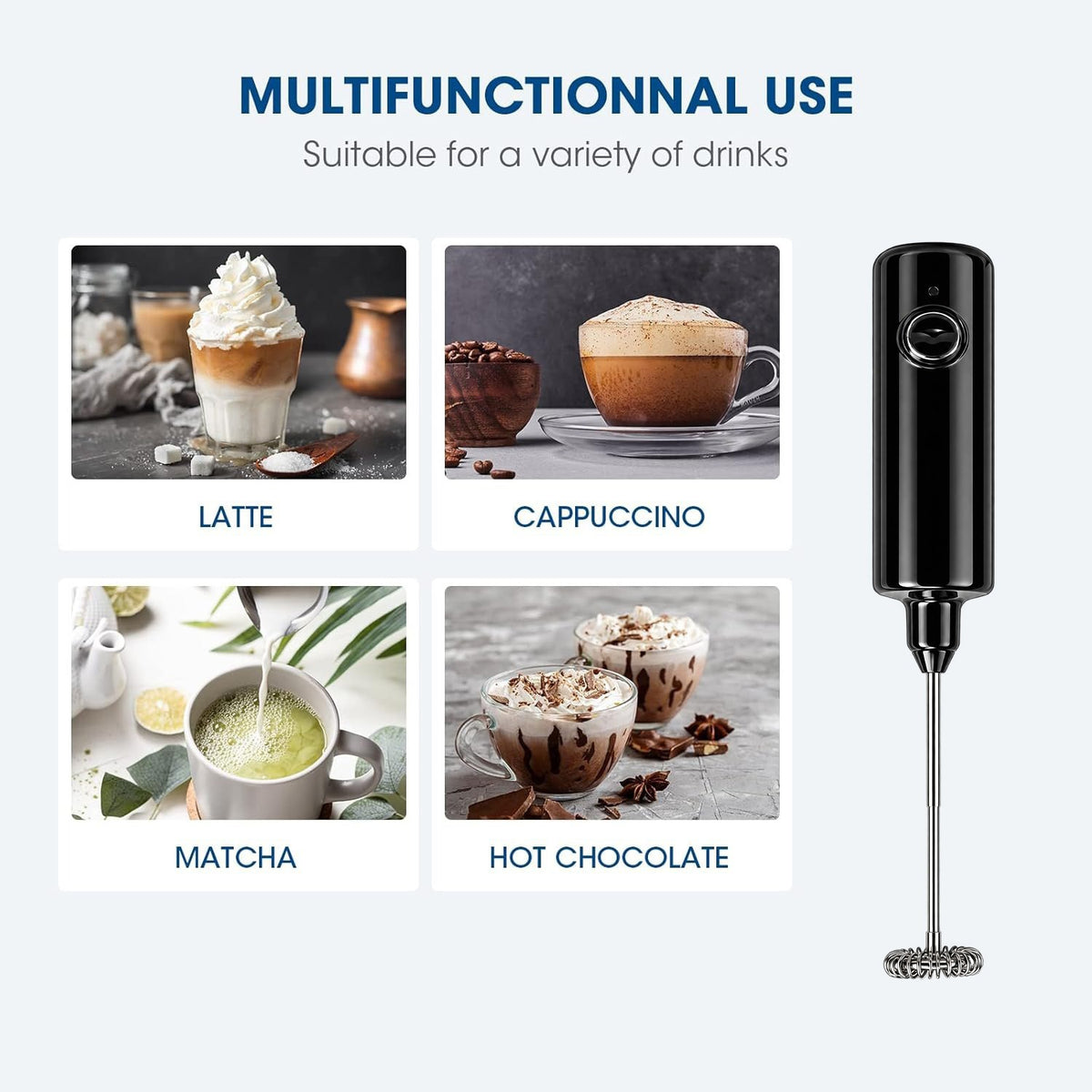 Image Shows the Multifunctional usage of Milk Frother