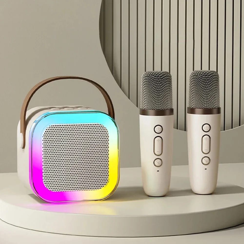 Mini Bluetooth Speaker With Wireless Karaoke Microphone.