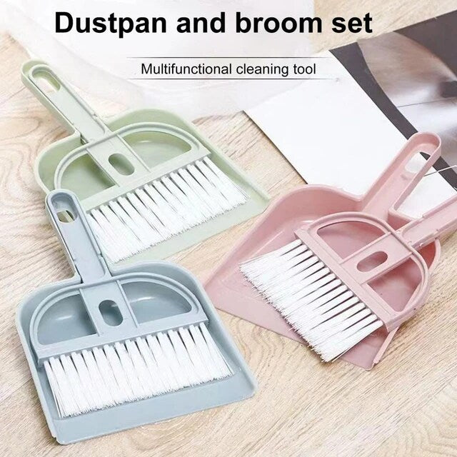 Mini Dustpan Broom Set in 3 Variants.