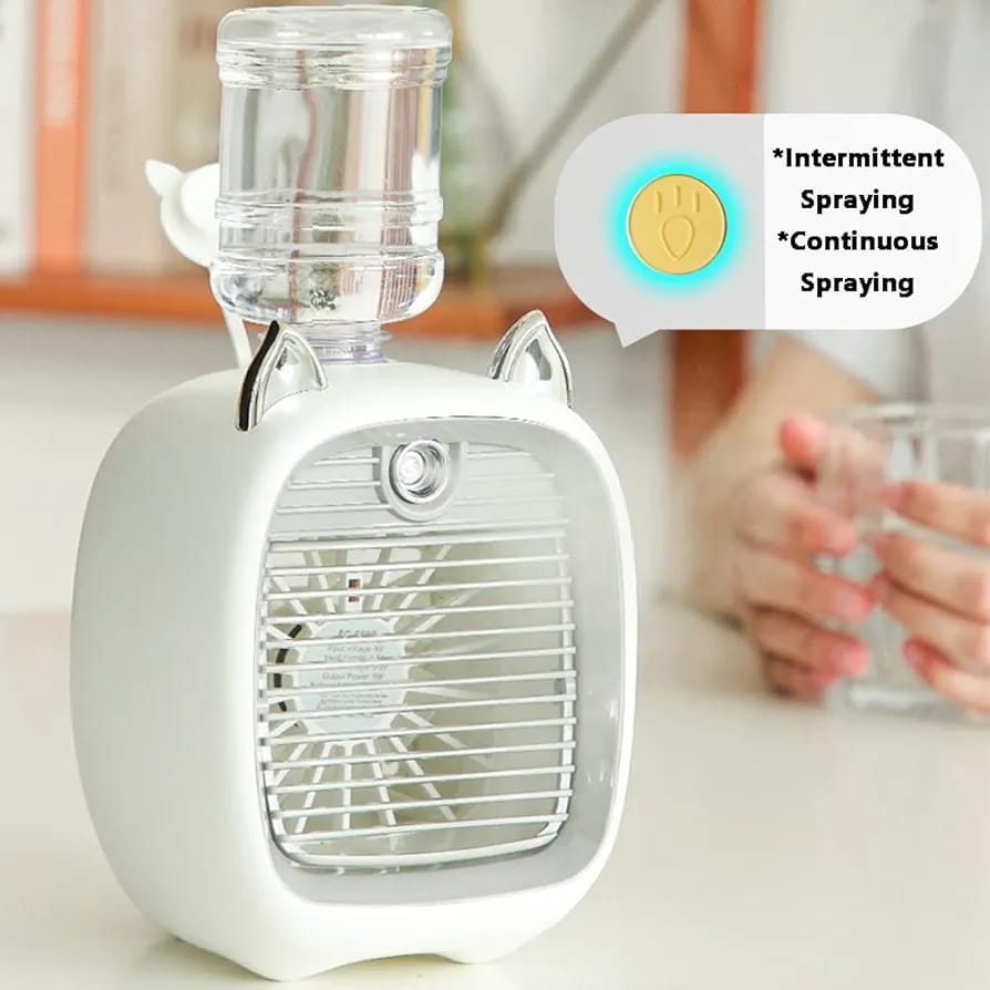 Mini Spray Cooling Fan, Portable Air Conditioner Fan, Mini Desktop Humidifier Mini Spray Cooling Fan, Portable Air Conditioner Fan, Mini Desktop Humidifier