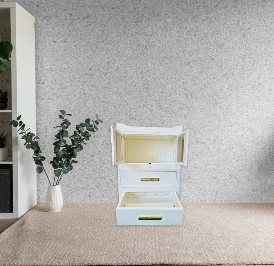 A Mini Storage Cabinet with Drawers.