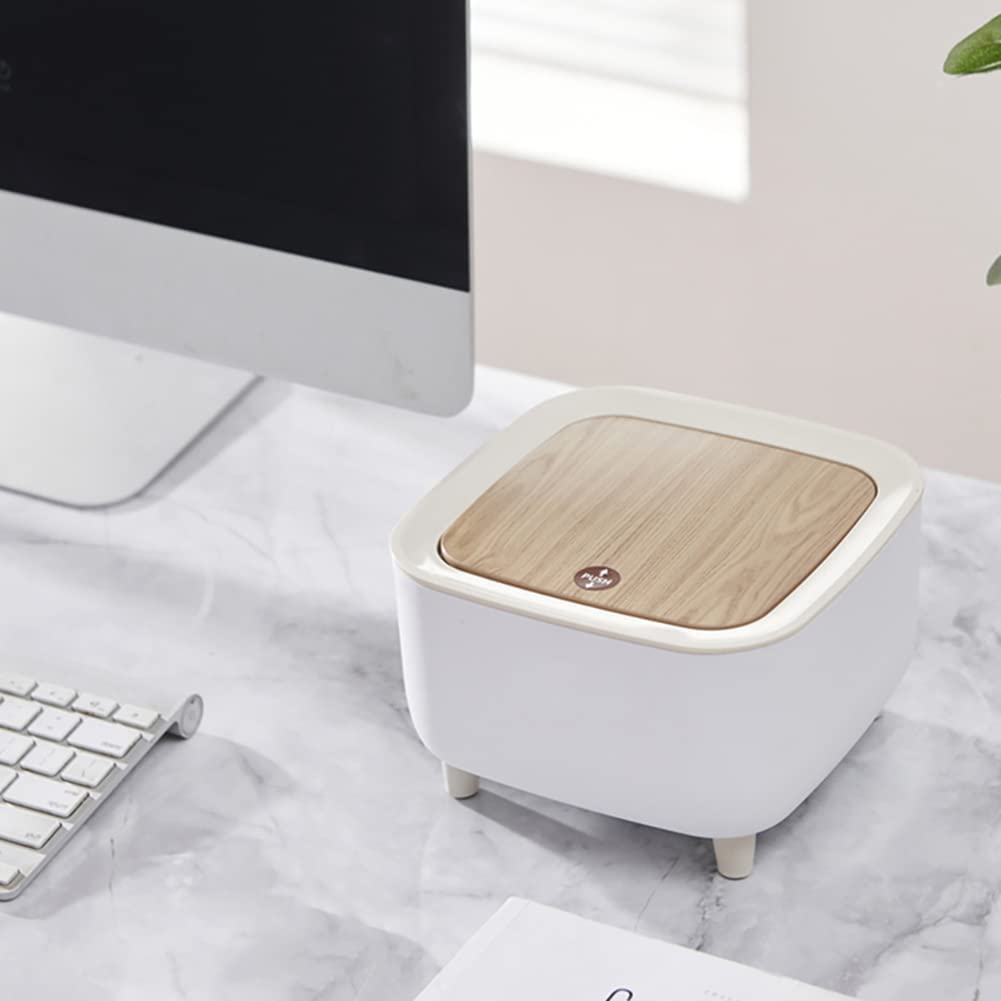 Mini Trash Can, Tabletop Dustbin with Push Lid Mini Trash Can, Tabletop Dustbin with Push Lid