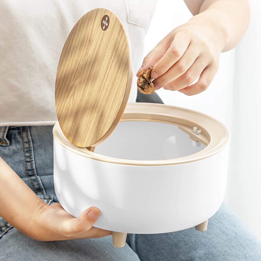 Mini Trash Can, Tabletop Dustbin with Push Lid Mini Trash Can, Tabletop Dustbin with Push Lid