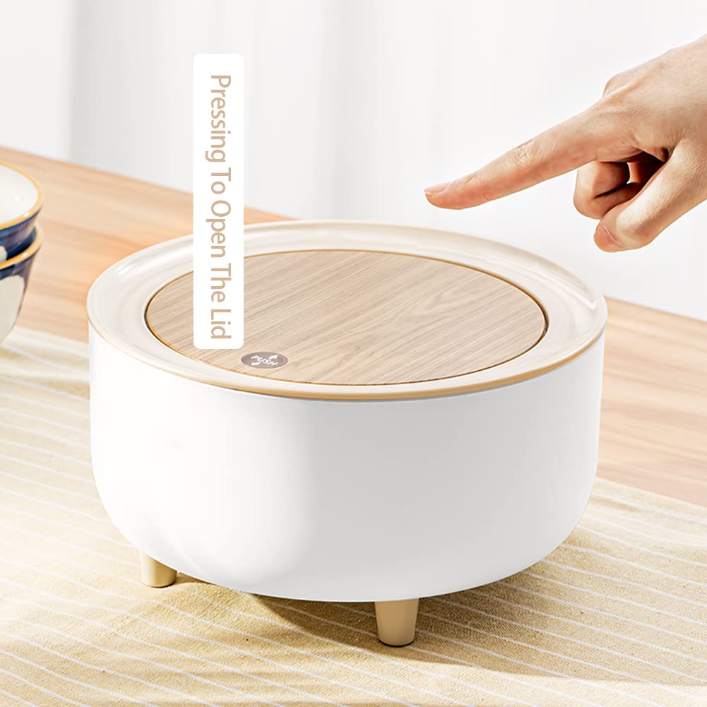 Mini Trash Can, Tabletop Dustbin with Push Lid Mini Trash Can, Tabletop Dustbin with Push Lid