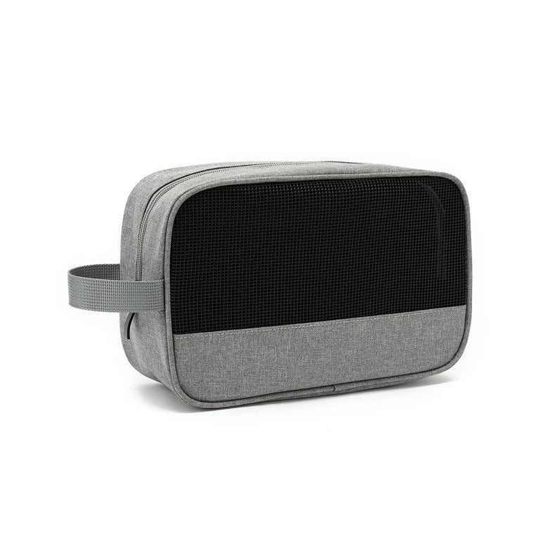 Mini Travel Gadget Pouch In Grey Color.