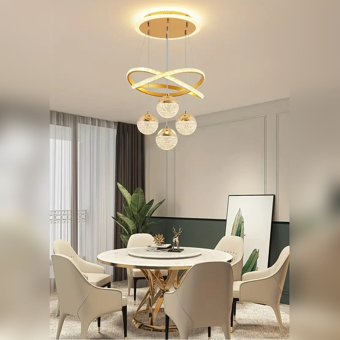 Modern Chandelier Pendant Indoor Lamp at Dining Area