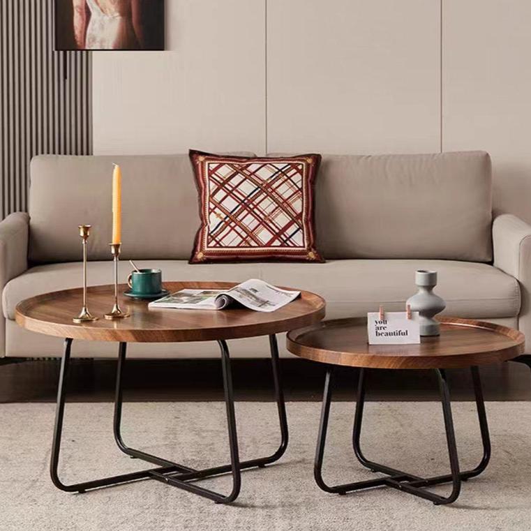 Modern Coffee Table Set Placed at Living Room.