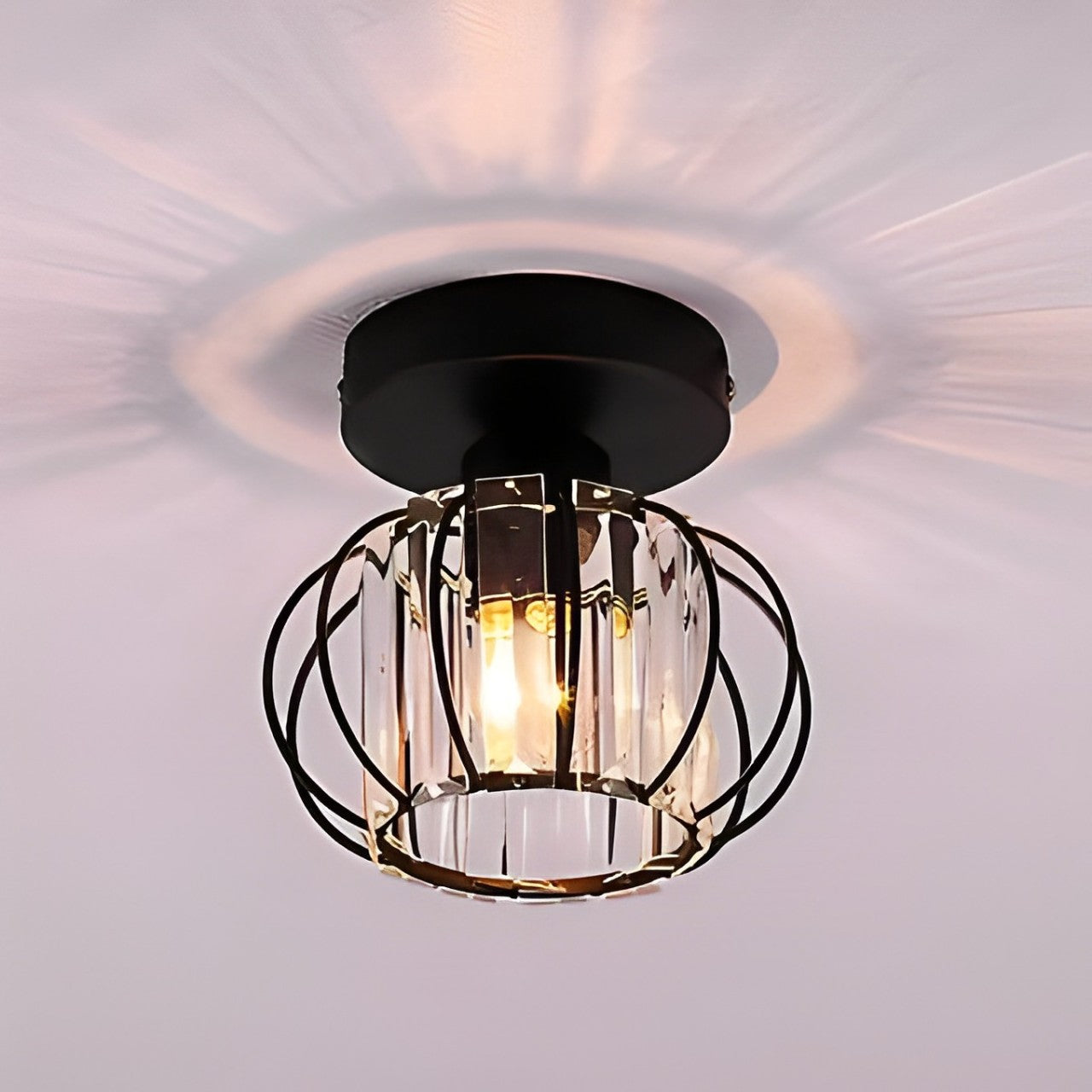 Modern Crystal Ceiling Lampshade.