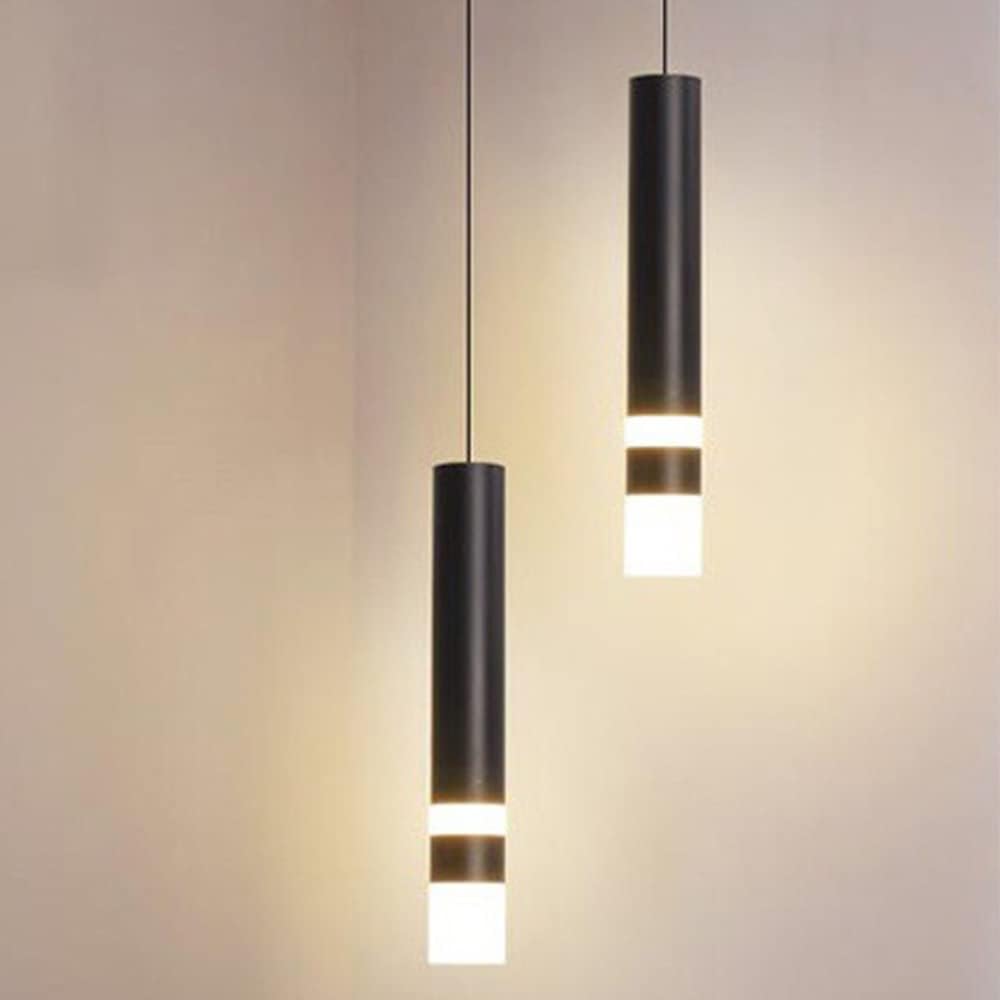 Modern LED Pendant Lights are Hanged on the Bedroom.