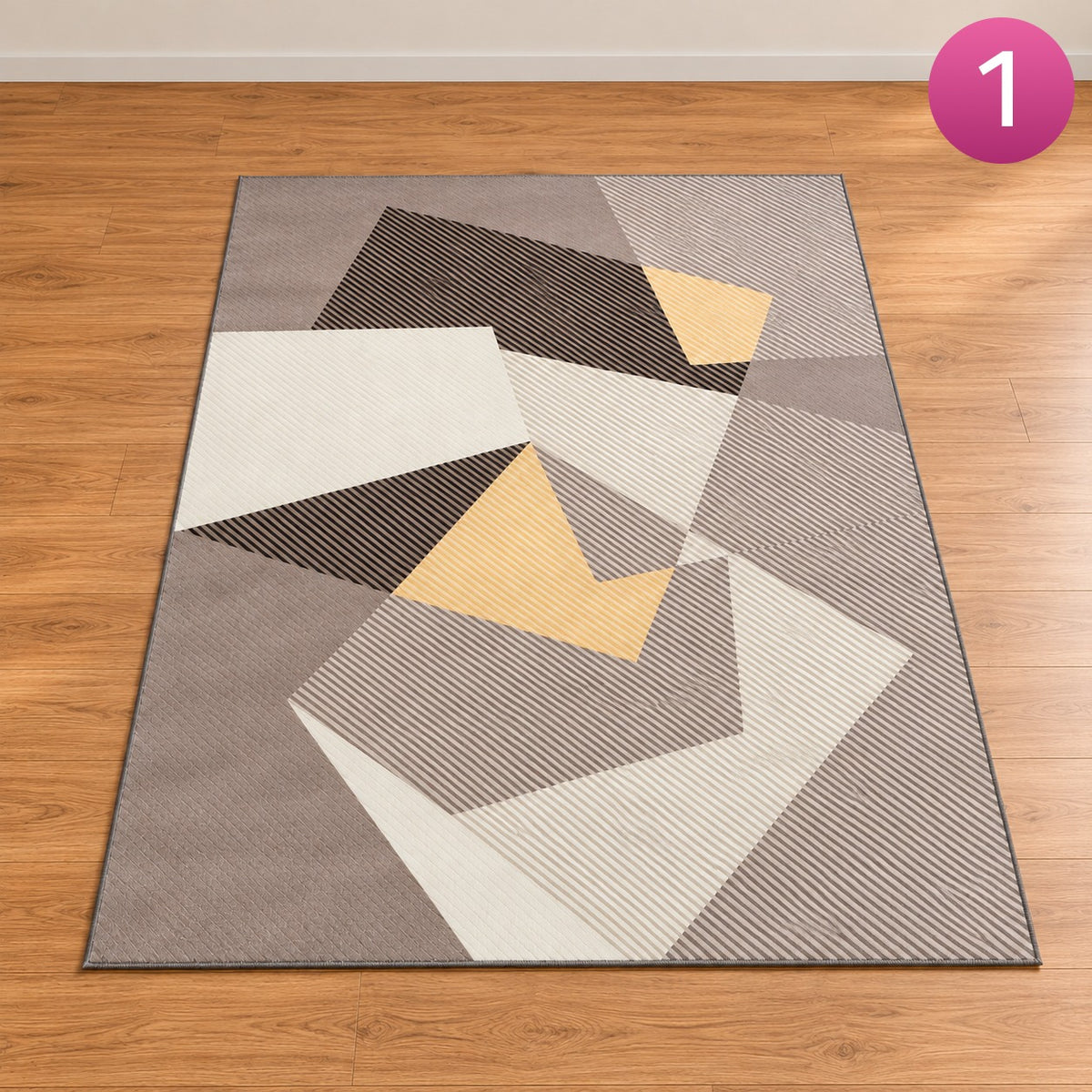 Modern Non Slip Rug Floor Mat with arch design on a wooden floor