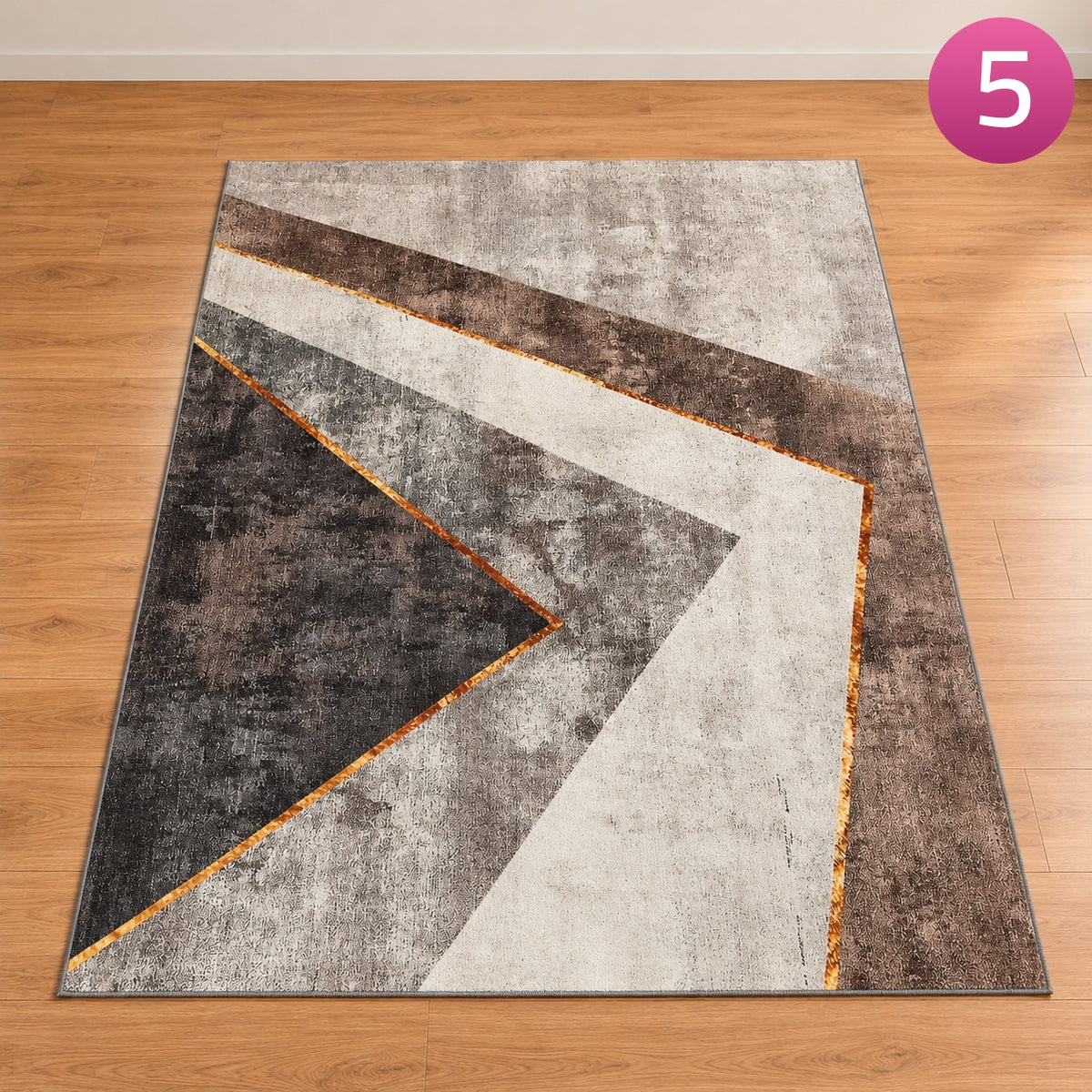 Modern Non Slip Rug Floor Mat with arch design on a wooden floor