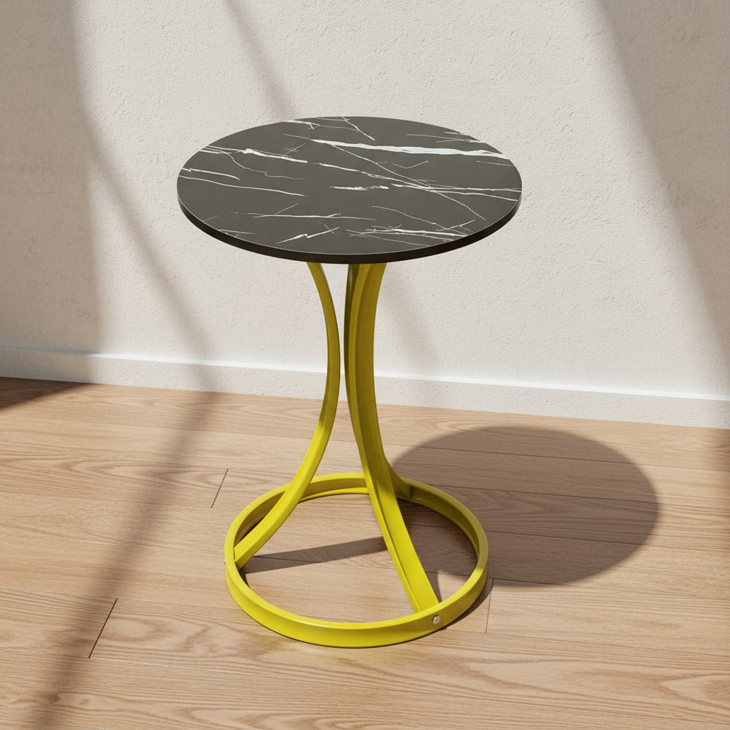 A Modern Round Coffee Table.