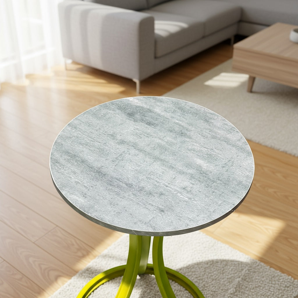 A Modern Round Coffee Table.