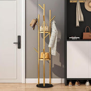 Modern Standing Coat Rack is Organized with Coat and Other Accessories.