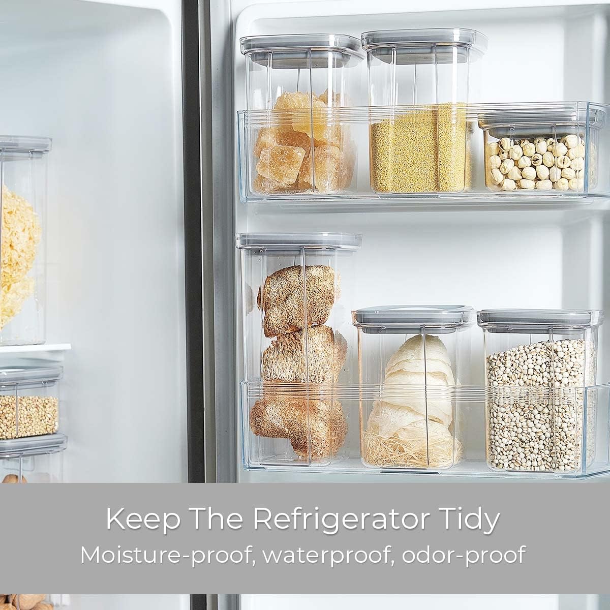 Airtight Cereal Storage Containers placed in the fridge