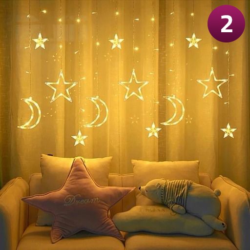 Moon Star Curtain Lights for home decor