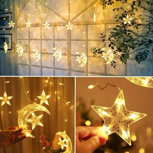 perfect home decor lights Moon Star Curtain Lights