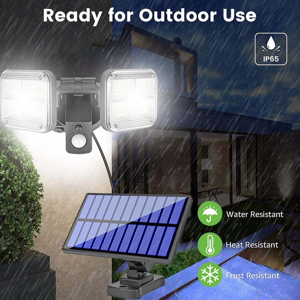 Motion sensor LED solar light in rainy conditions