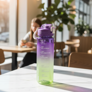 Motivational Water Bottle Placed on a Table.