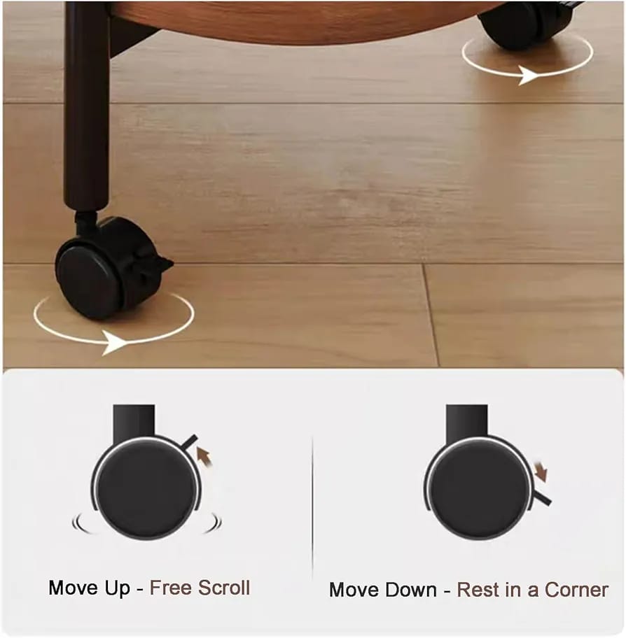 Wheel Of Movable Coffee Serving Table.