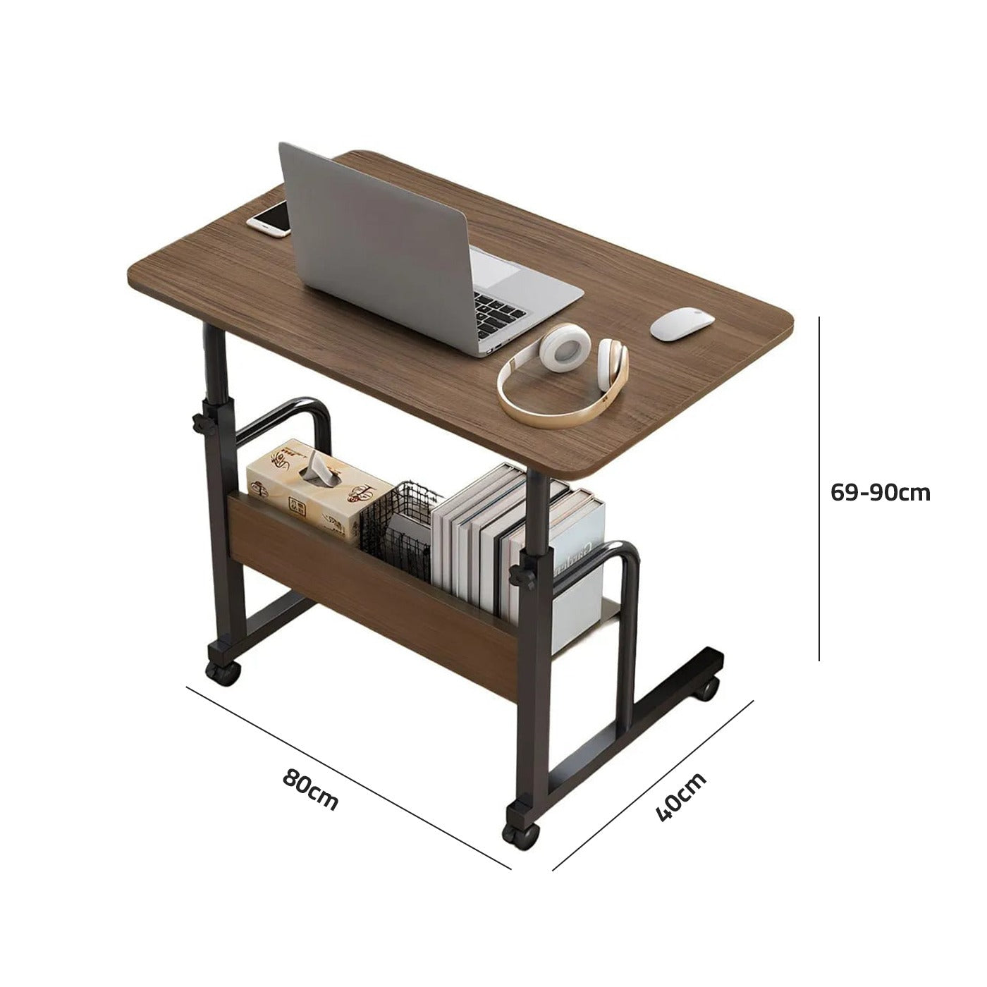 Size Of Movable Computer Laptop Table Desk.