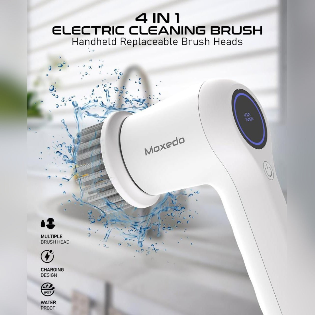 Moxedo 4-In-1 Electric Cleaning Brush.