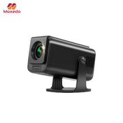 Moxedo Astra Smart Android Projector with Moxedo logo on a white background