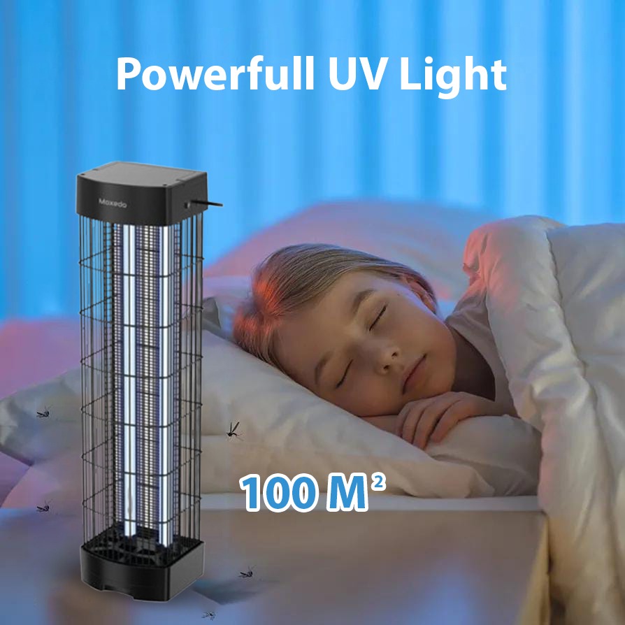 A Girl is Sleeping Peacefully With the Aid Of Moxedo Electric Insect Zapper.