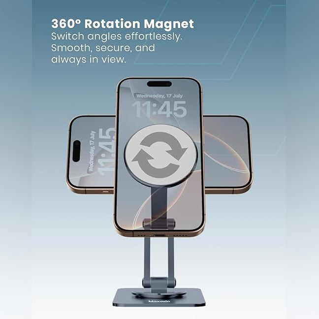 Moxedo Holdex Mobile Phone Stand, 360° Rotating Foldable Desk Holder for iPhone & Android - MX-PSD03 Moxedo Holdex Mobile Phone Stand, 360° Rotating Foldable Desk Holder for iPhone & Android - MX-PSD03