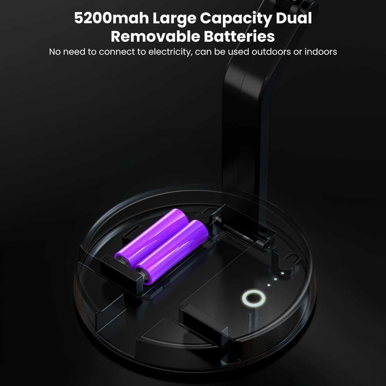 Batteries Of Moxedo Wall Mounted Oscillating Cordless Foldable Fan.