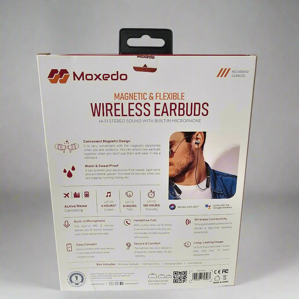 Package Of Moxedo Wireless Neckband Earbuds