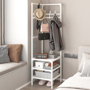 Multi-Layer Clothing Rack with Cloth, Bags  and Hat are Organized.