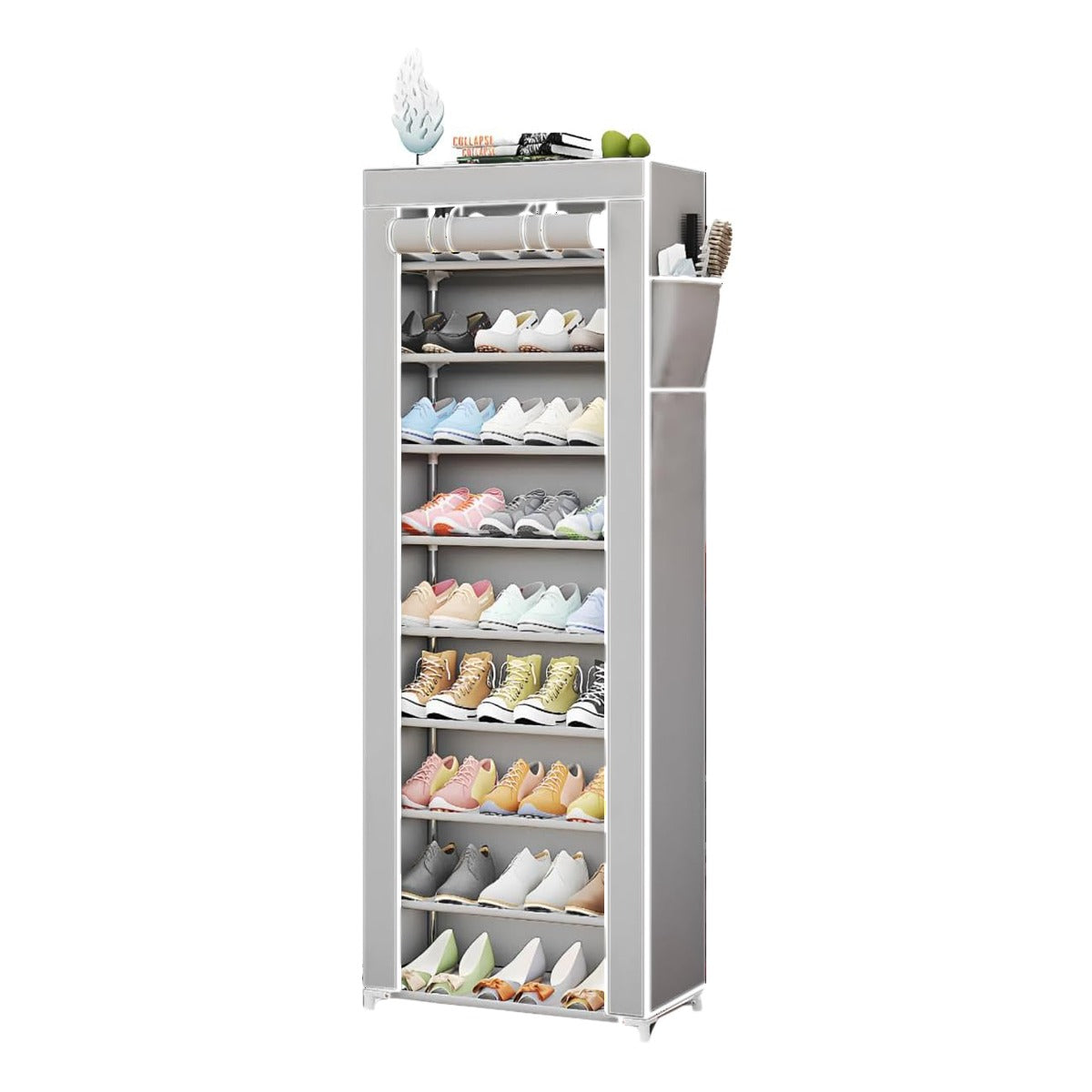 Grey Multi-Layer Minimalist Multi-function Shoe Rack.