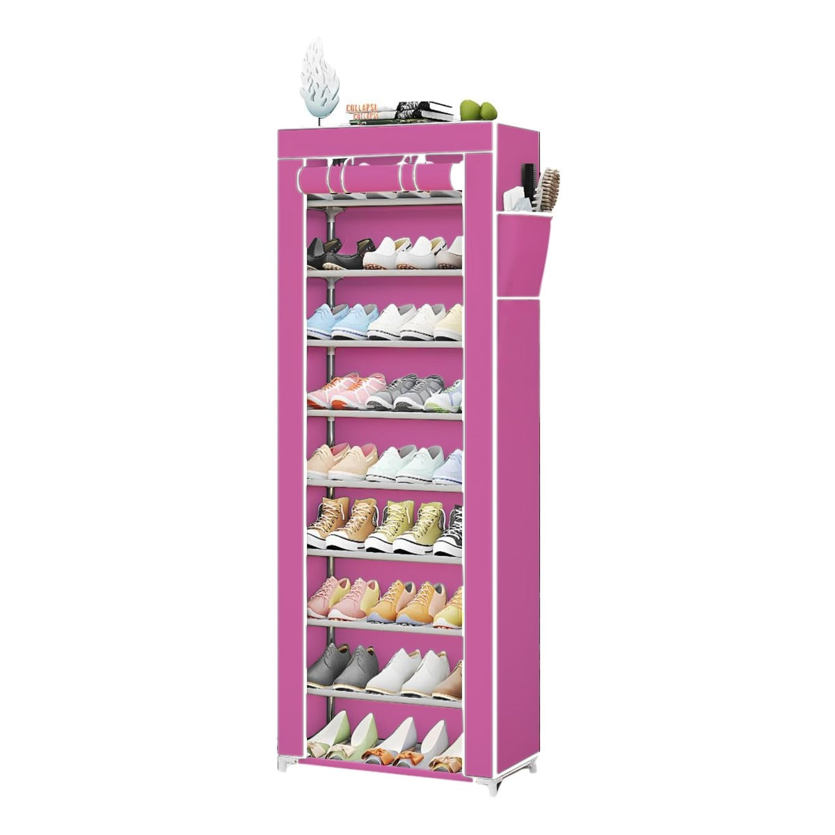 Pink Multi-Layer Minimalist Multi-function Shoe Rack.