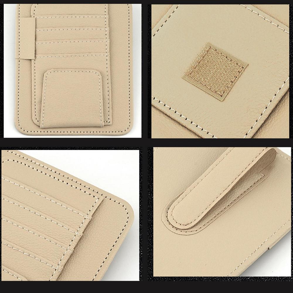 different side of the Leather Car Sun Visor Organizer