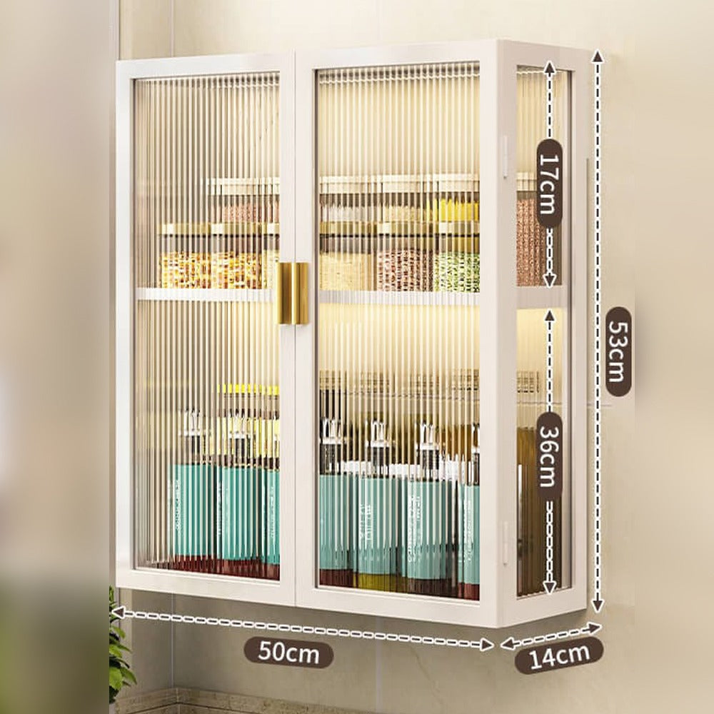 Home Storage Racks Home Storage Rack Shelf With Cabinet Doors, Kitchen Bathroom Wall Stor