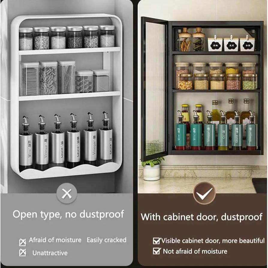 Multi-Purpose Storage Cabinet Attached On The Wall.
