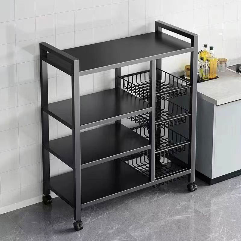 Multi-Tier Kitchen Storage Rack – Household Organizer Shelf with Mesh