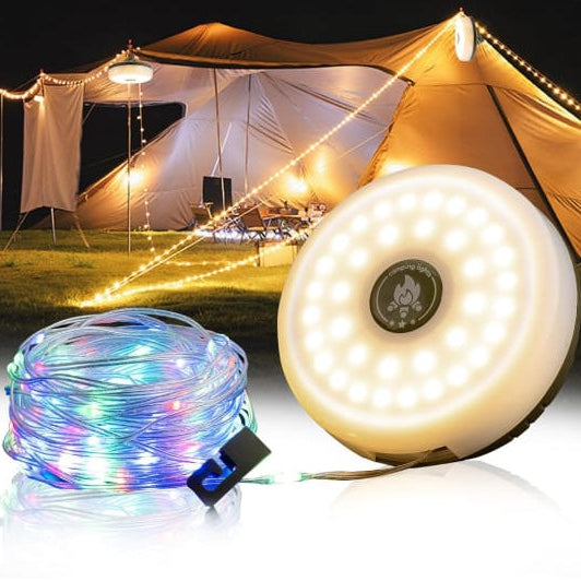 A Multi- function Camping Light is Installed On Camping Area.