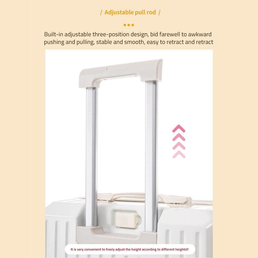 Multifunction Suitcase Multi-functional Travel Suitcase With USB Charging , Carry-On Luggage