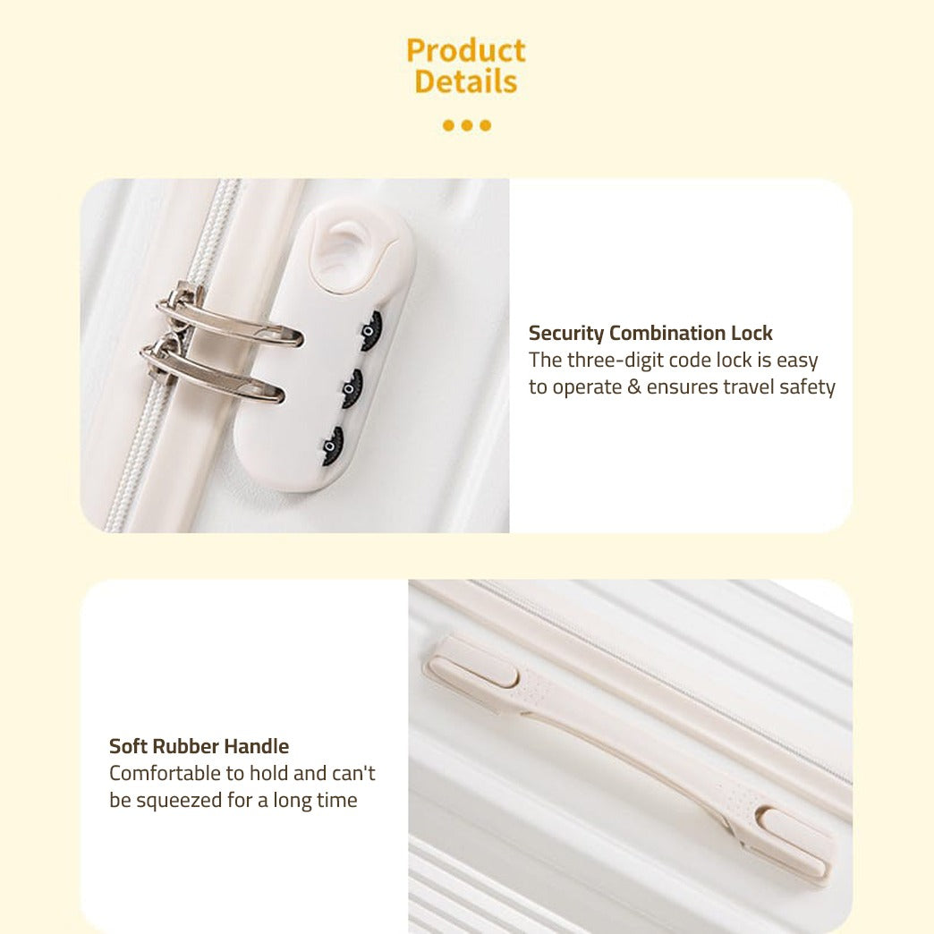 Details Of Multi-functional Travel Suitcase With USB Charging Ports.