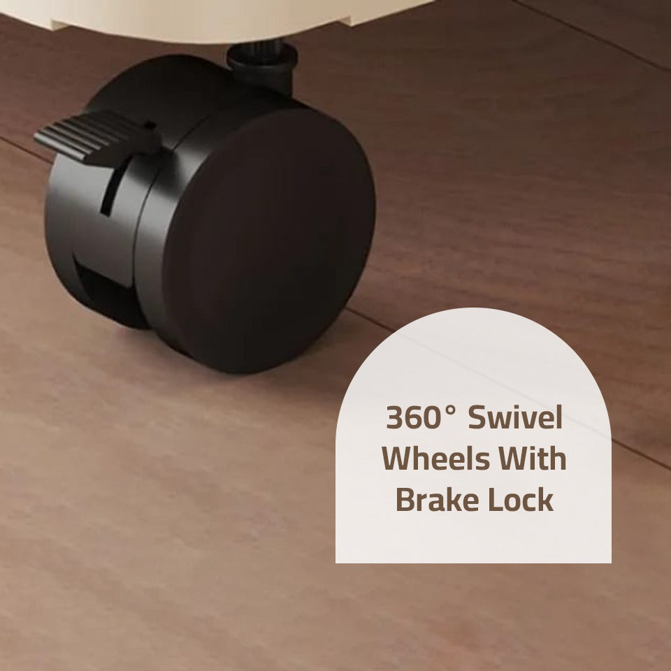 Wheel Of Multi-layer Plastic Storage Drawer Cabinet.