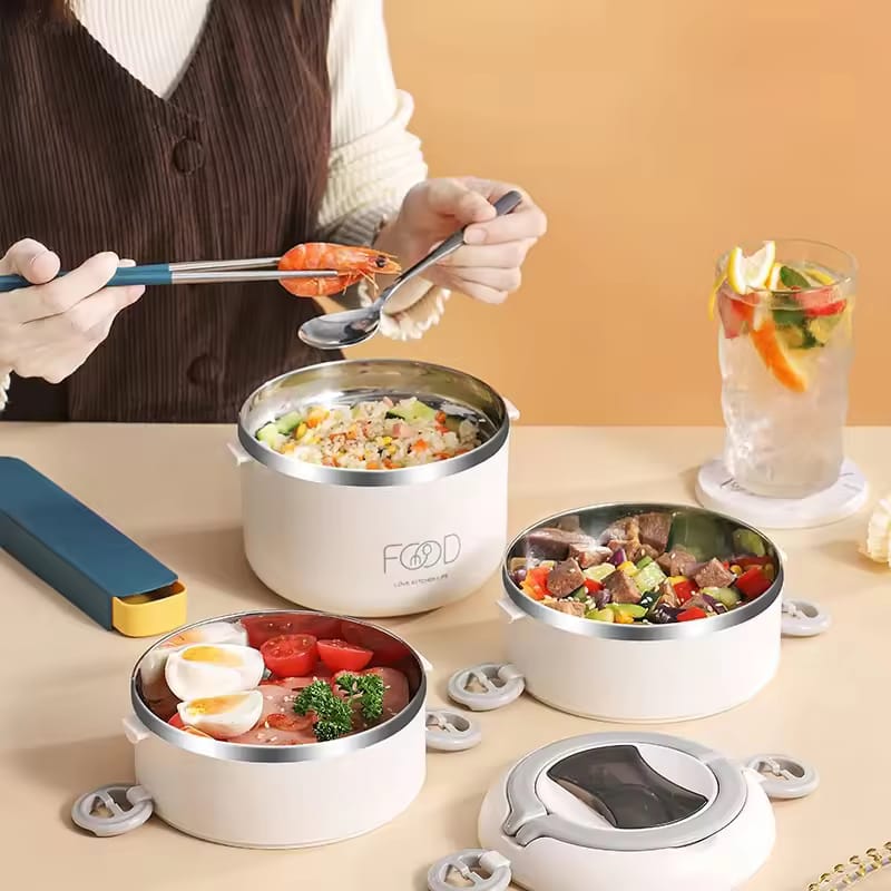 Multi-layer Thermal Insulated Lunch Box, Food Storage Container, Stackable Lunch Bucket Multi-layer Thermal Insulated Lunch Box, Food Storage Container, Stackable Lunch Bucket