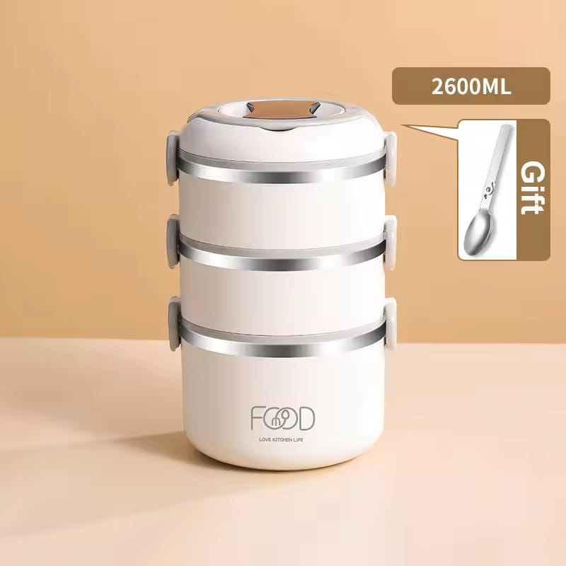 Multi-layer Thermal Insulated Lunch Box, Food Storage Container, Stackable Lunch Bucket Multi-layer Thermal Insulated Lunch Box, Food Storage Container, Stackable Lunch Bucket