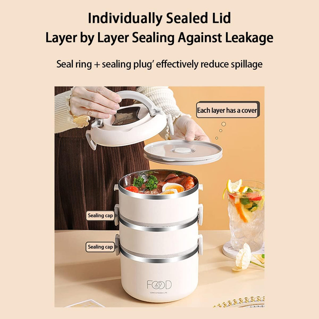 Multi-layer Thermal Insulated Lunch Box, Food Storage Container, Stackable Lunch Bucket Multi-layer Thermal Insulated Lunch Box, Food Storage Container, Stackable Lunch Bucket