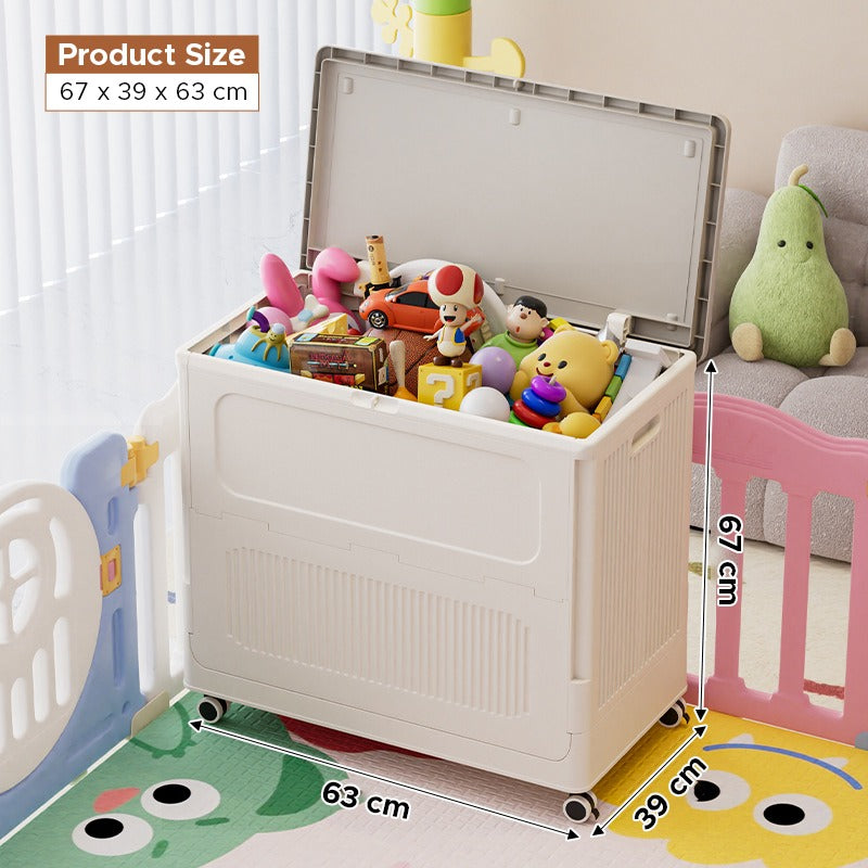 Size Of Multi-purpose Storage Organizer Box Organized with Toys.