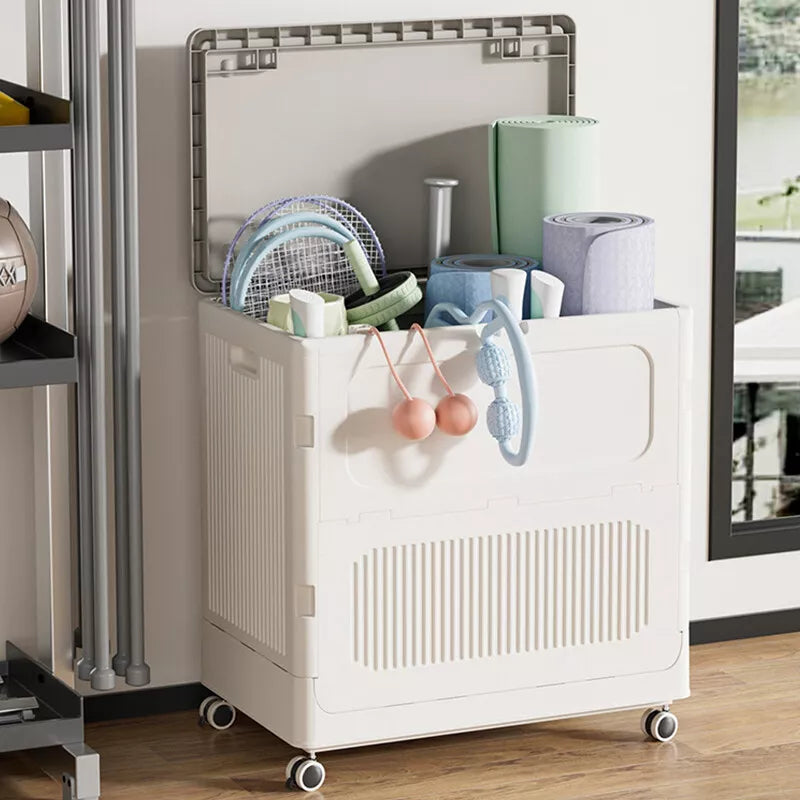 Sports and Yoga Essentials are Organized in a Multi-purpose Storage Organizer Box.