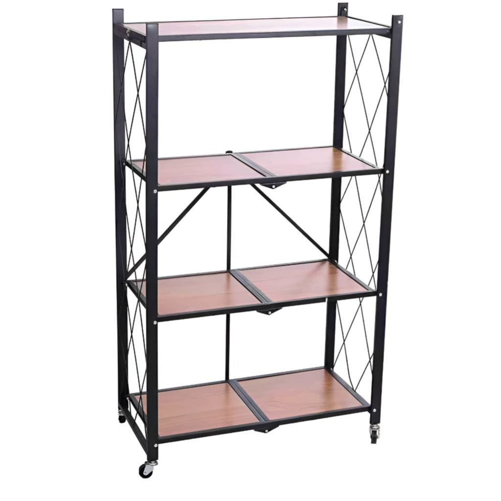 Multi-tier Storage Shelves – Folding Wooden Organizer Rack for Home & Office Multi-tier Storage Shelves – Folding Wooden Organizer Rack for Home & Office