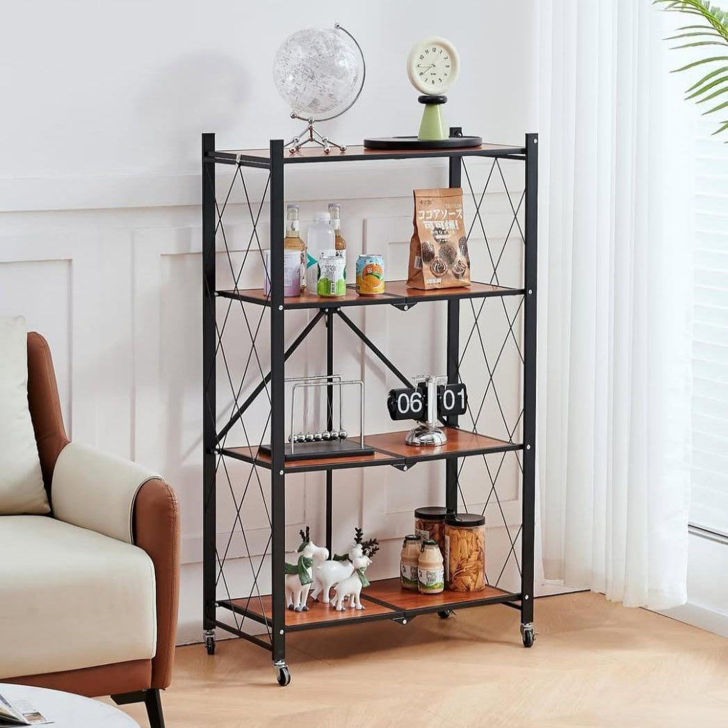 Multi-tier Storage Shelves Placed at Living Area,